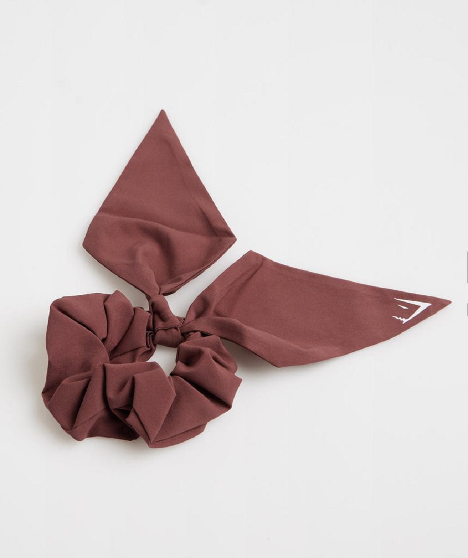 Gymshark Bow Scrunchie Accessories Šeširi Roze Smeđe | HR 2065DFM